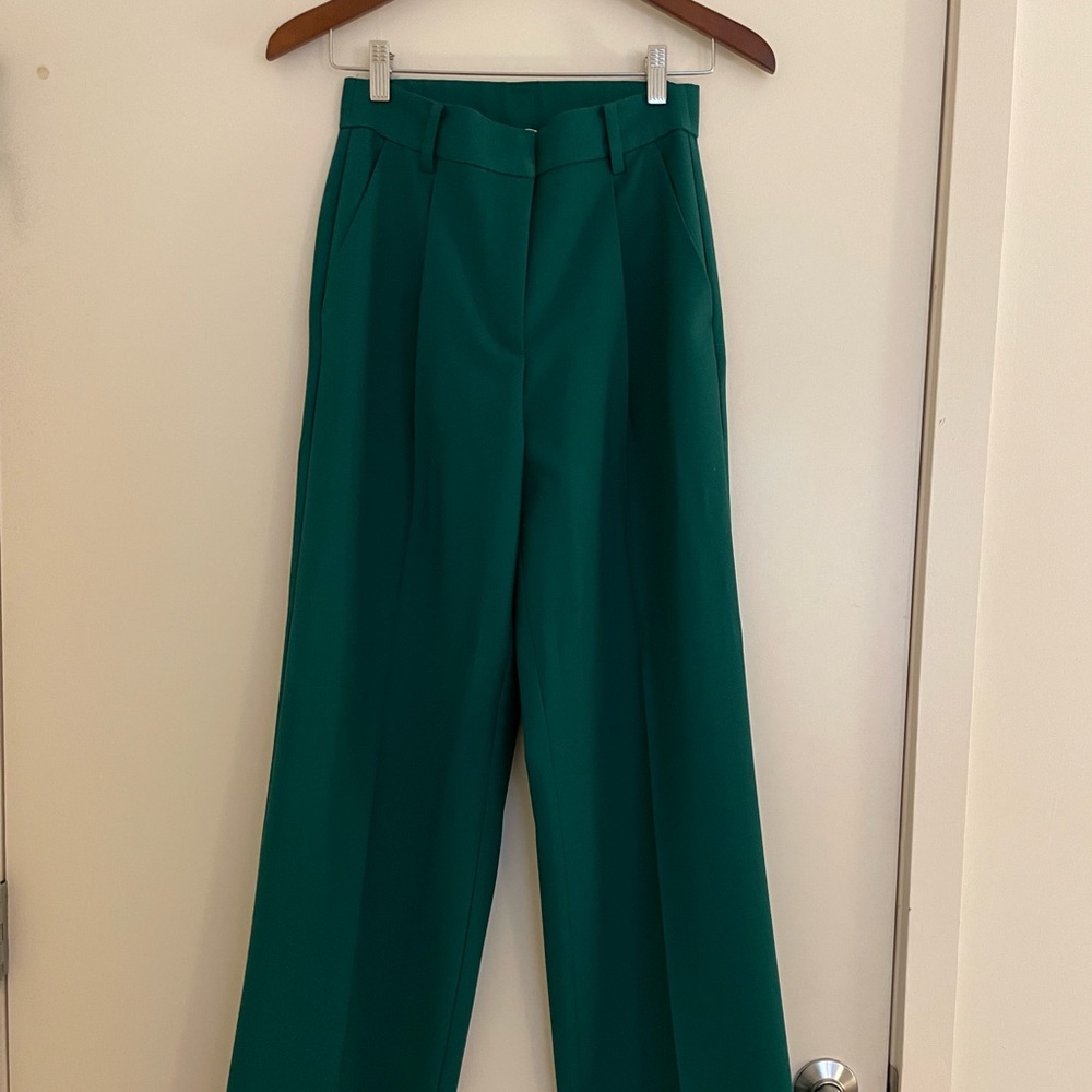 Dark Green Suit Pants